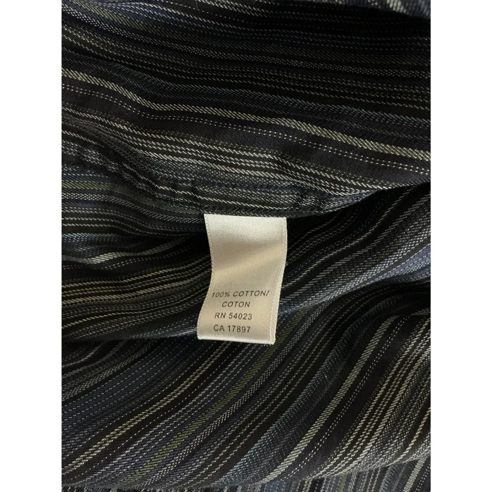 Banana Republic Button Up‎ Men's Large Striped Shirt Long Sleeve Dress